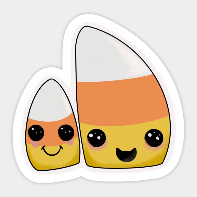 Cutesy Candy Corn Duo Sticker by Beetle Bones